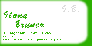ilona bruner business card